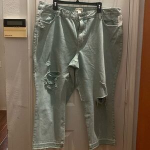 Maurices Womens 25” Straight Crop Jeans Size 20WHigh Rise Comfort Stretch.